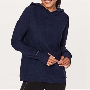 lululemon athletica Extra Mile Navy Hooded Pullover Sweatshirt